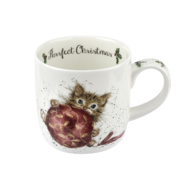 Wrendale Designs Mug & Coaster Set Purrfect Christmas, Kitten